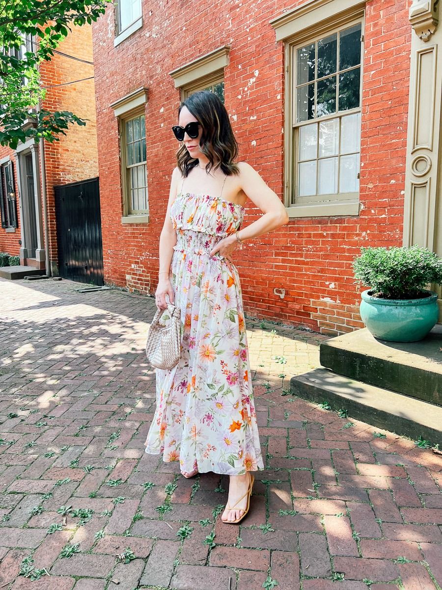Flowy Floral Print Empire Waist Dress Flowy Floral Print Empire Waist Dress — Bridal Shower Dress 2027 for Guest