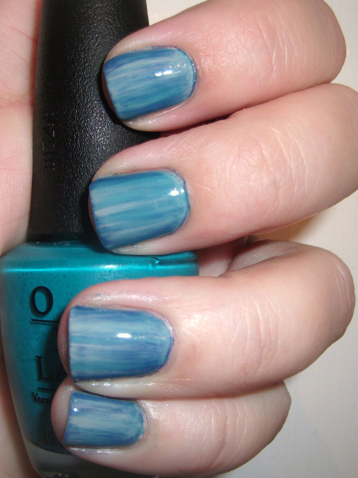 Blue Watercolor Nails 2027