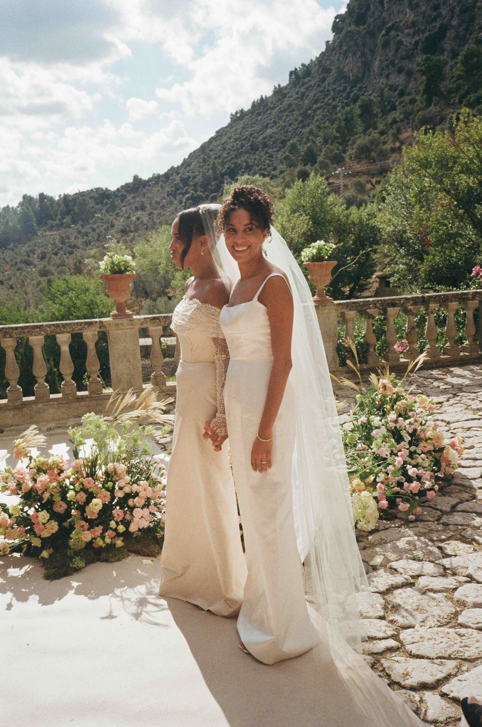Dark Brown Loose Waves With Veil — Beach Wedding Hair 2027