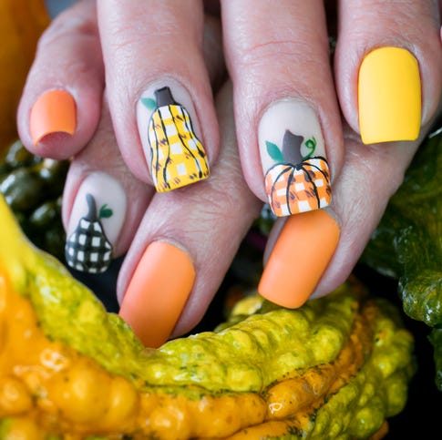 Matte And Glossy Visual Idea — Thanksgiving Nails 2026