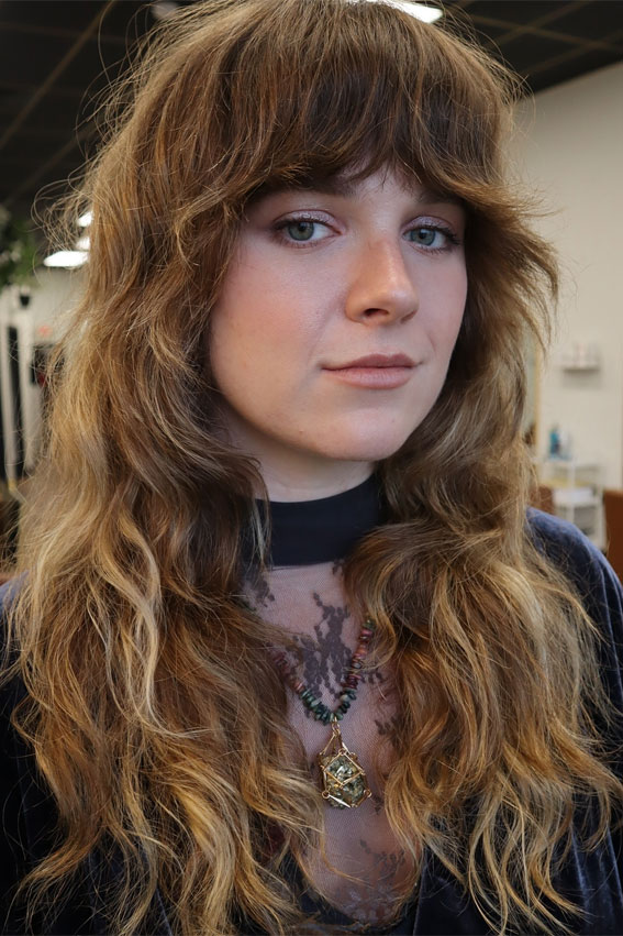 Mid-Back Honey Blonde Wolf Cut — Long Wolf Cut 2027