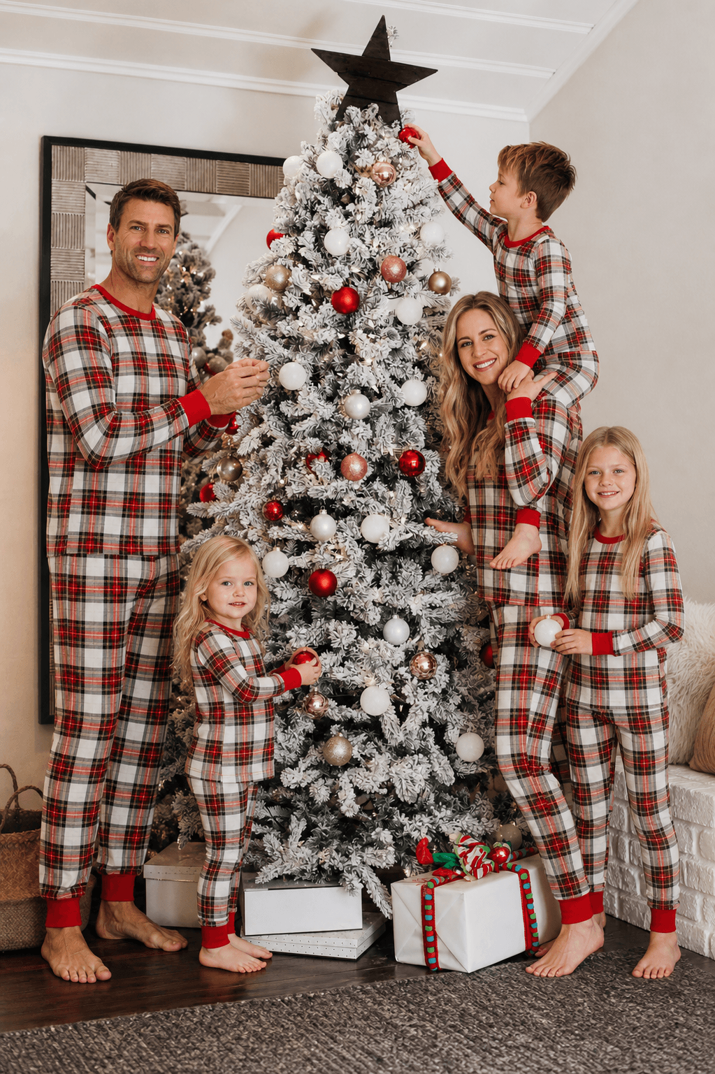 Red And White Plaid Pajamas Red And White Plaid Pajamas — Matching Family Christmas Outfits 2026