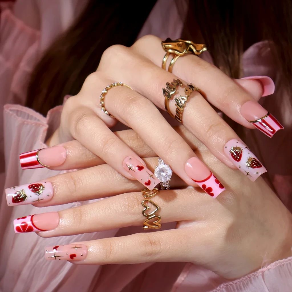 Detailed Art Application Visual Idea Detailed Art Application Visual Idea — Valentines Press On Nails 2027