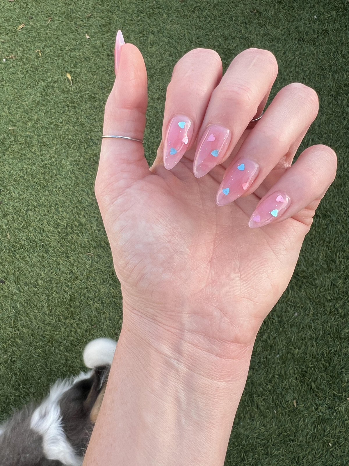 Sheer Pink Heart Glitter Stilettos Sheer Pink Heart Glitter Stilettos — Summer Nails 2027