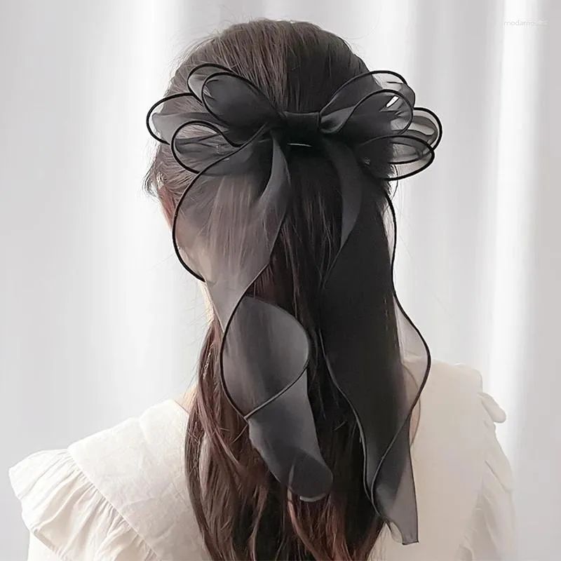 High Ponytail With Organza Bow and Bangs — Big Bow Hairstyles 2027