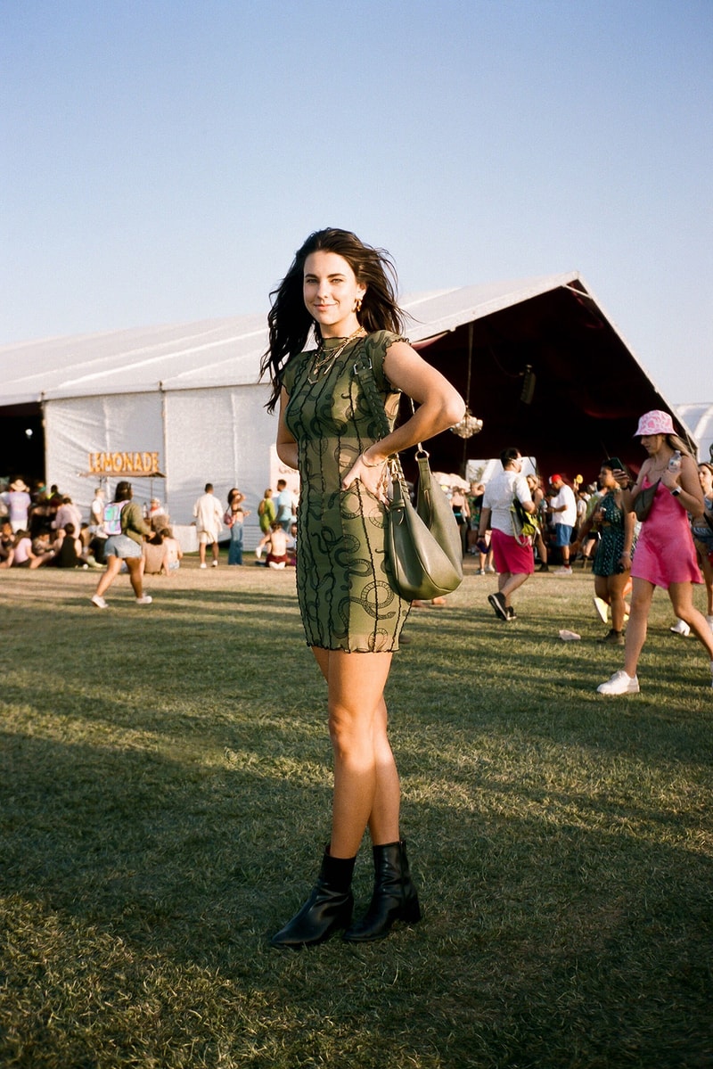 Snake Print Mini Dress with Ankle Boots Snake Print Mini Dress with Ankle Boots — Coachella Outfits 2027
