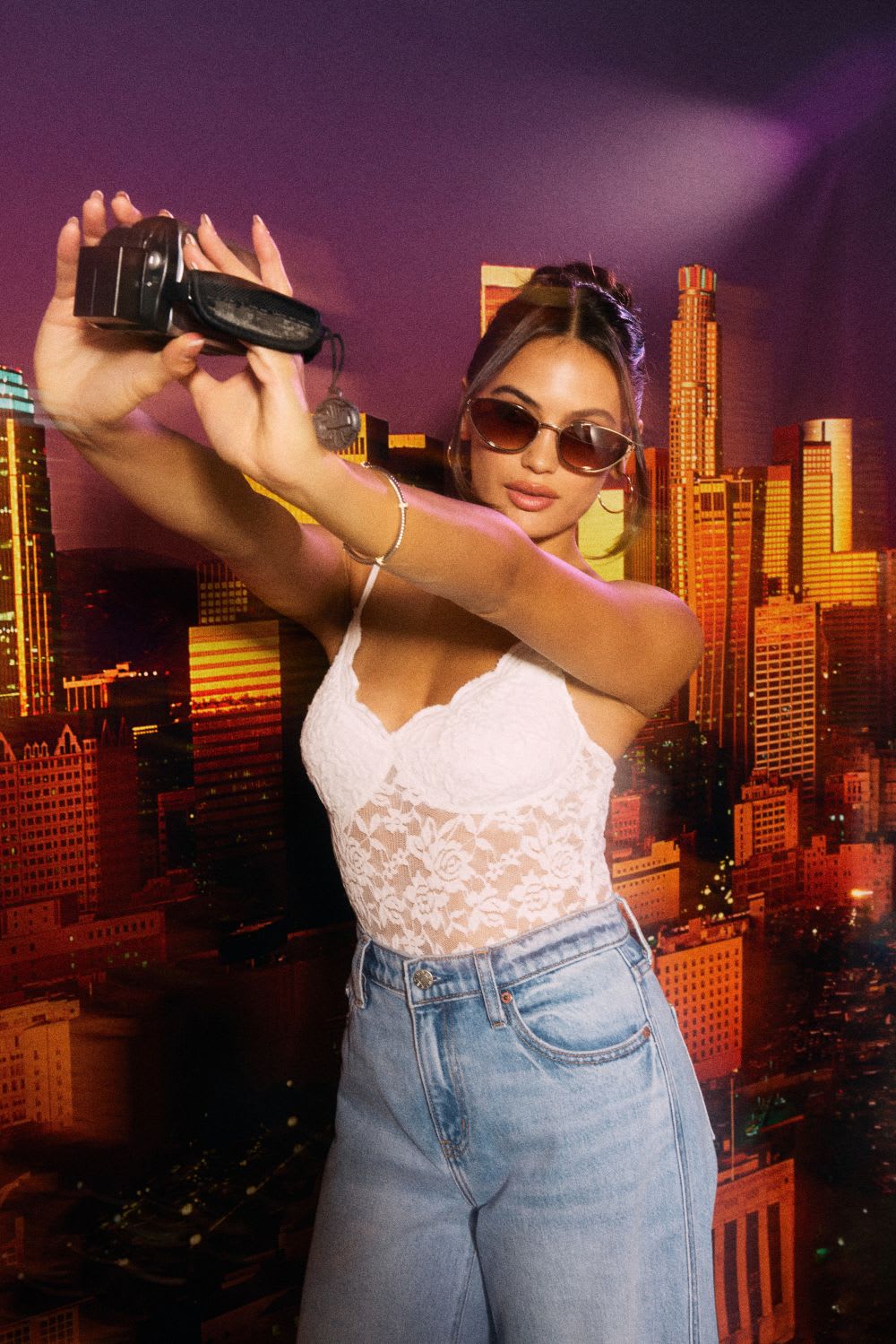 Lace Bodysuit Statement: Wide-Leg Denim Lace Bodysuit Statement: Wide-Leg Denim — TikTok Outfits 2027
