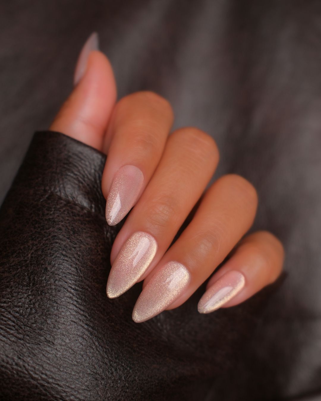 Cat-Eye Glossy Visual Idea Cat-Eye Glossy Visual Idea — Champagne Nails 2027