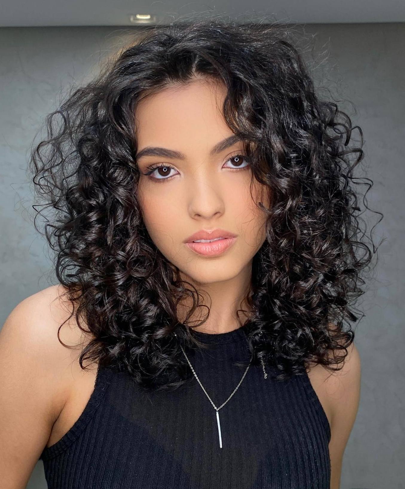 Shoulder Length Layers With Curtain Bangs Shoulder Length Layers With Curtain Bangs — Curly Haircuts 2027