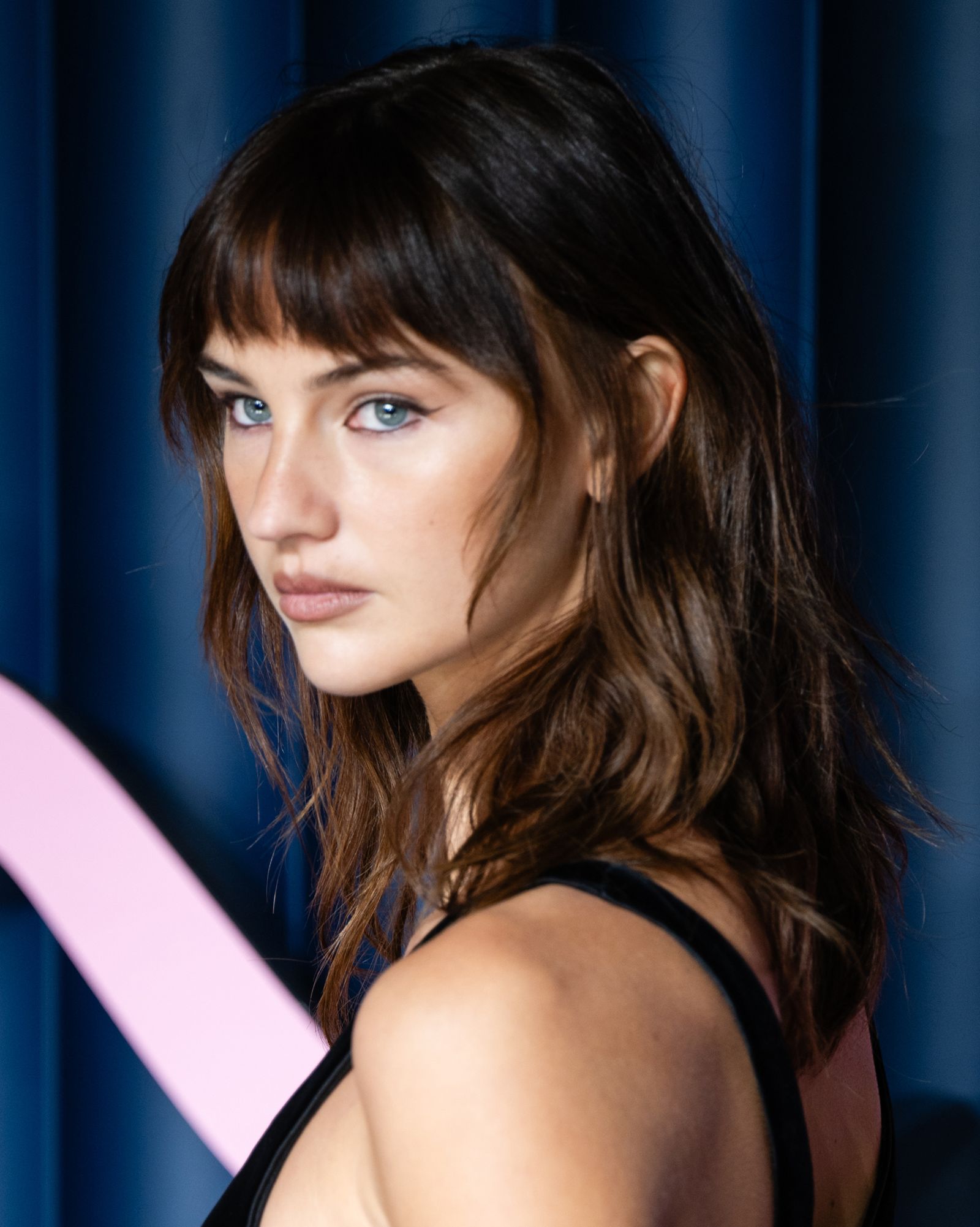Shag With Wispy Bangs and Textured Layers Shag With Wispy Bangs and Textured Layers — Spring Brunette 2027