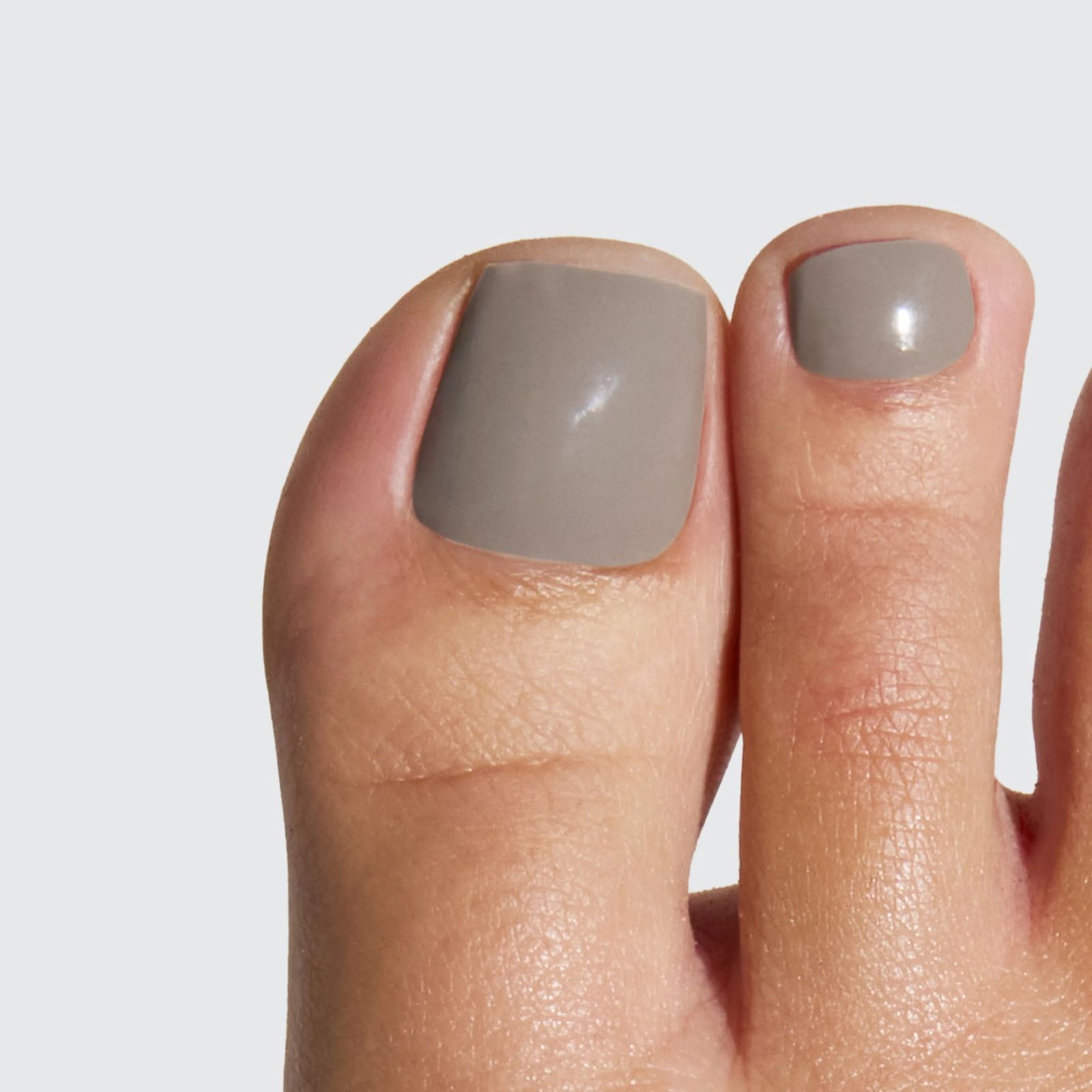 Opaque Medium Grey Glossy Short Squares Opaque Medium Grey Glossy Short Squares — Gel Pedicure Colors 2027