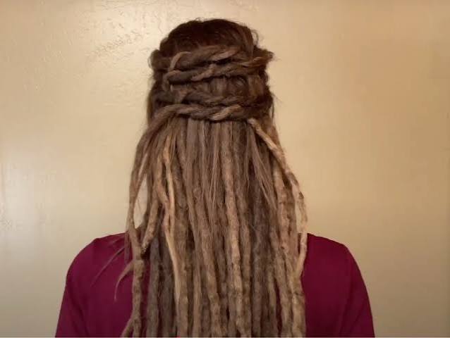 Half-Up Half-Down With Braided Crown Half-Up Half-Down With Braided Crown — Summer Locs Styles 2027