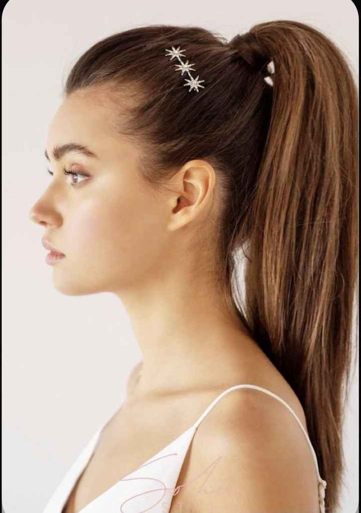 Sleek Dark Brown Ponytail With Star Clips — Ponytail Bachelorette Hairstyles 2027