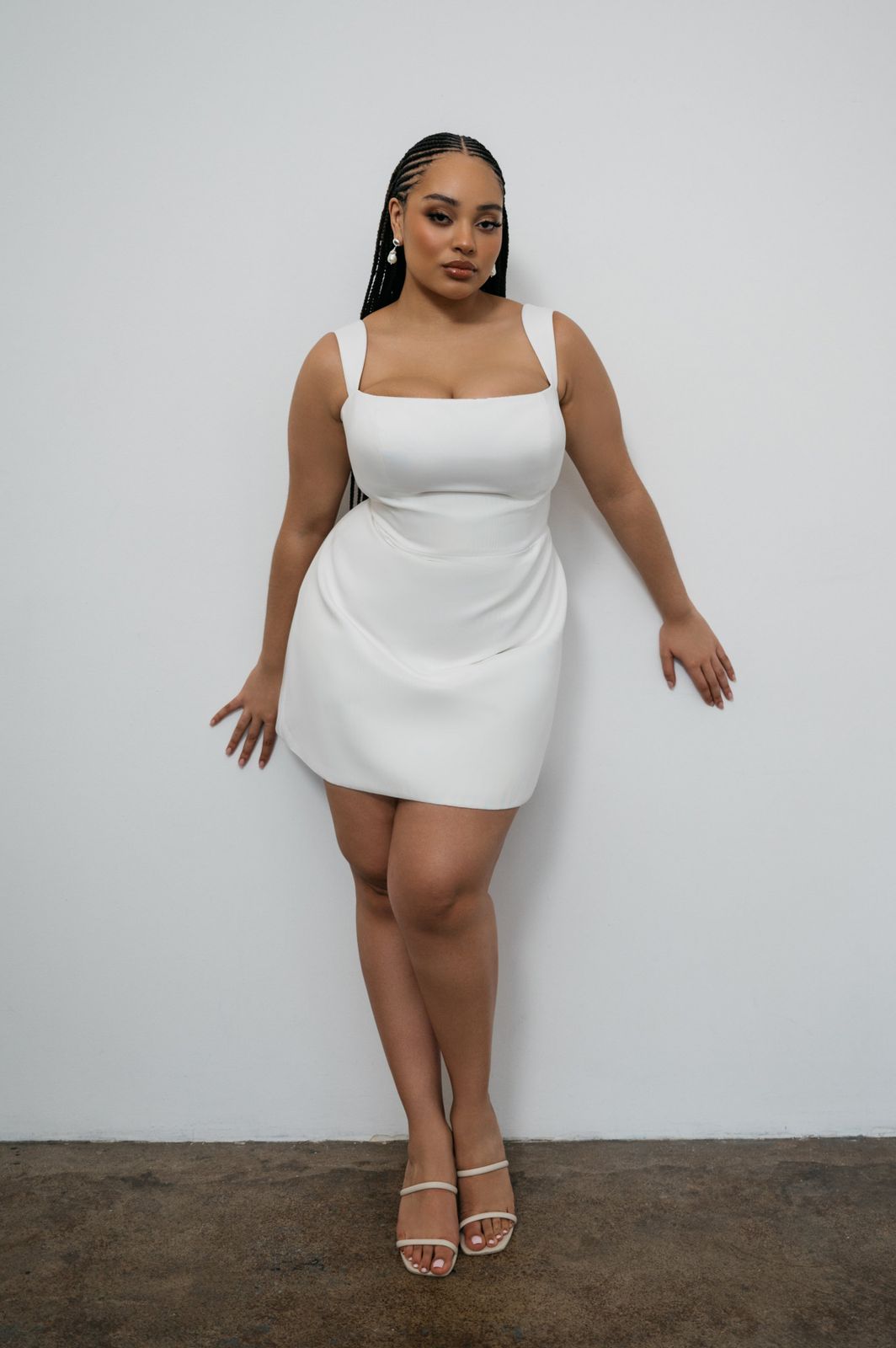 Chic Simplicity: White Structured A-Line Mini Dress Chic Simplicity: White Structured A-Line Mini Dress — Graduation Dresses 2027
