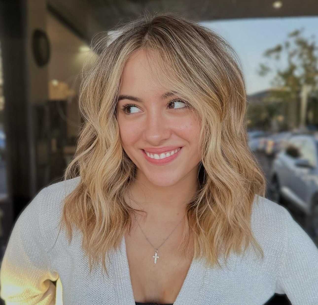 Shoulder-Length Layers with Honey Blonde Balayage — Low Maintenance Haircuts 2027