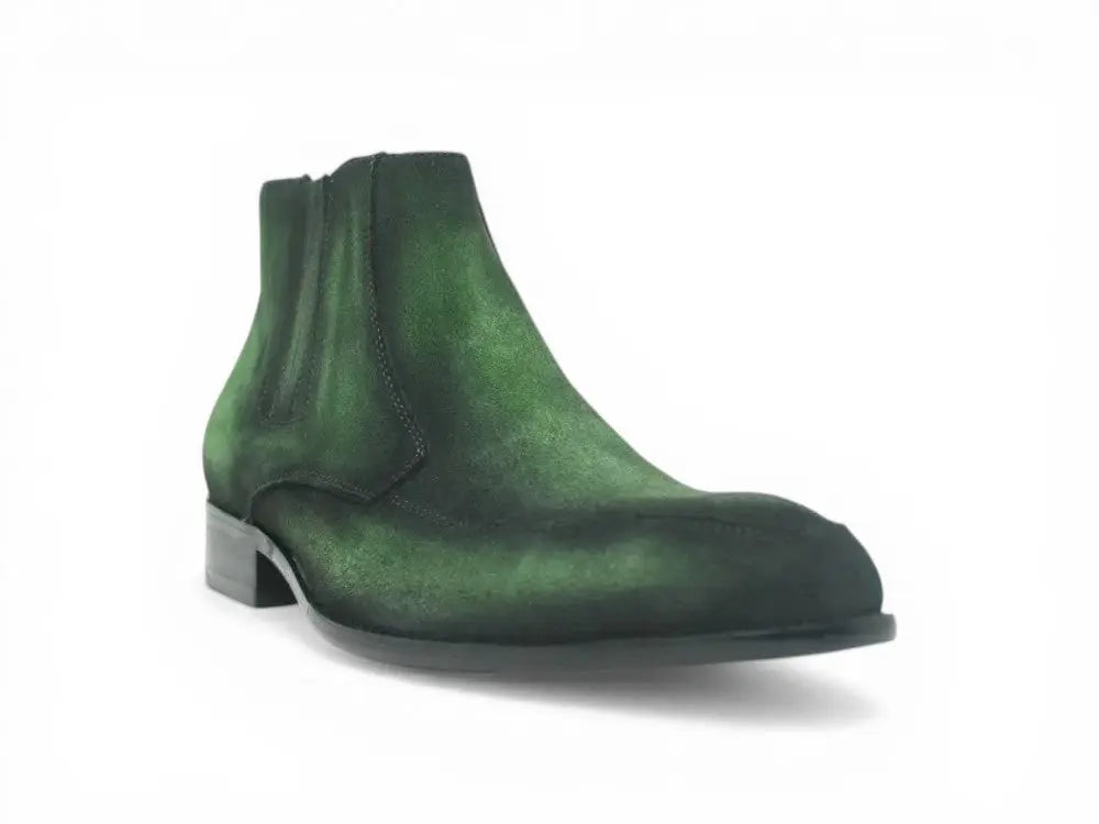 Green Suede Chelsea Boots with Pointed Toe Green Suede Chelsea Boots with Pointed Toe — Chelsea Boots Outfits 2027