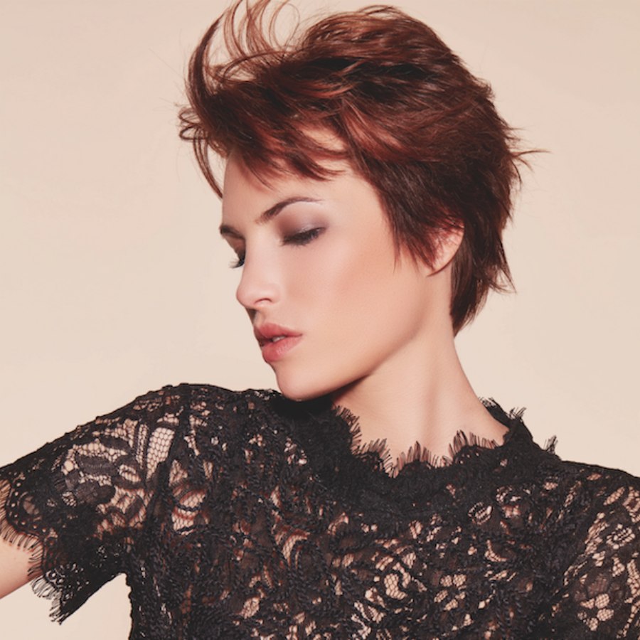 Textured Reddish-Brown Pixie Textured Reddish-Brown Pixie — Italy Hairstyles 2027