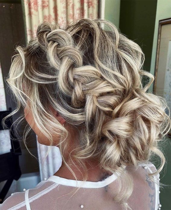 Messy Ash Blonde Bun with Braids — Graduation Updos 2027