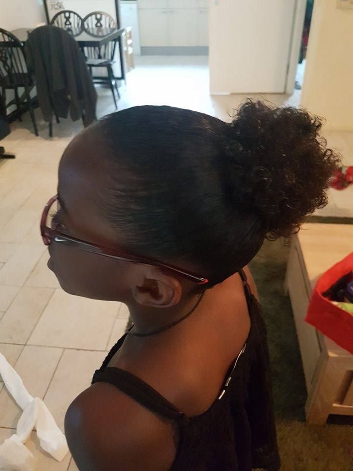 Textured Curly Bun — Little Girl Gymnastics Hairstyles 2027