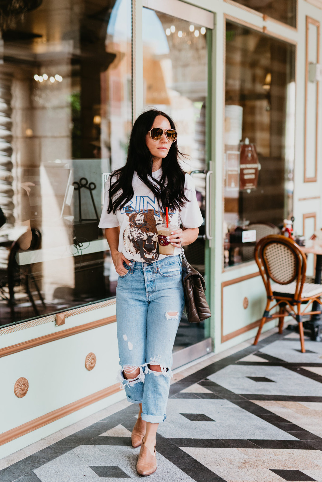 Ripped Straight Leg Jeans and a Tiger Graphic Tee — Straight Leg Jeans Outfits 2027 with Graphic Tee