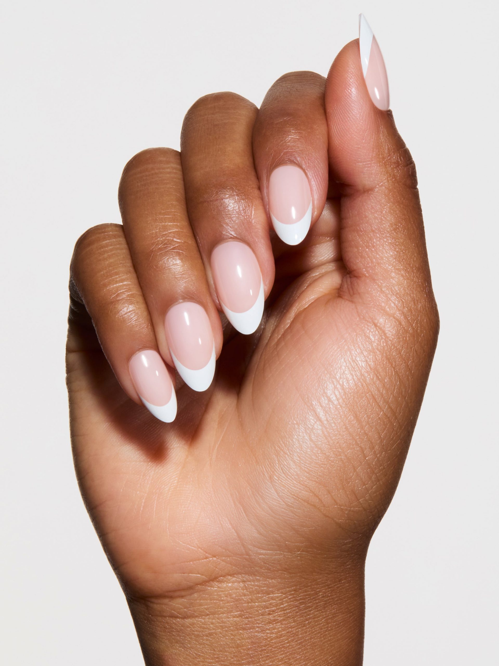 Glossy Long Stiletto Sharp Nude French Glossy Long Stiletto Sharp Nude French — White French Tip Nails 2027