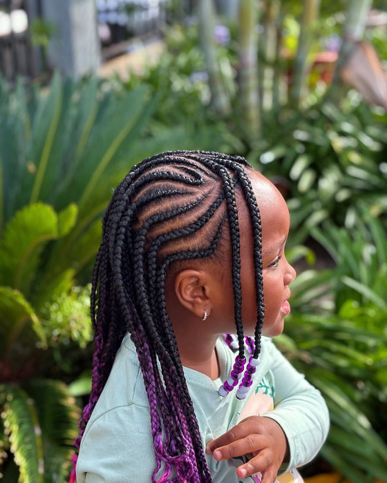 Cornrows to Braids with Ombre Cornrows to Braids with Ombre — Bangs 2027 for Kids