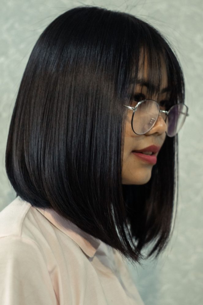 Classic Dark Brown Bob With Curtain Bangs Classic Dark Brown Bob With Curtain Bangs — Spring Haircuts 2027