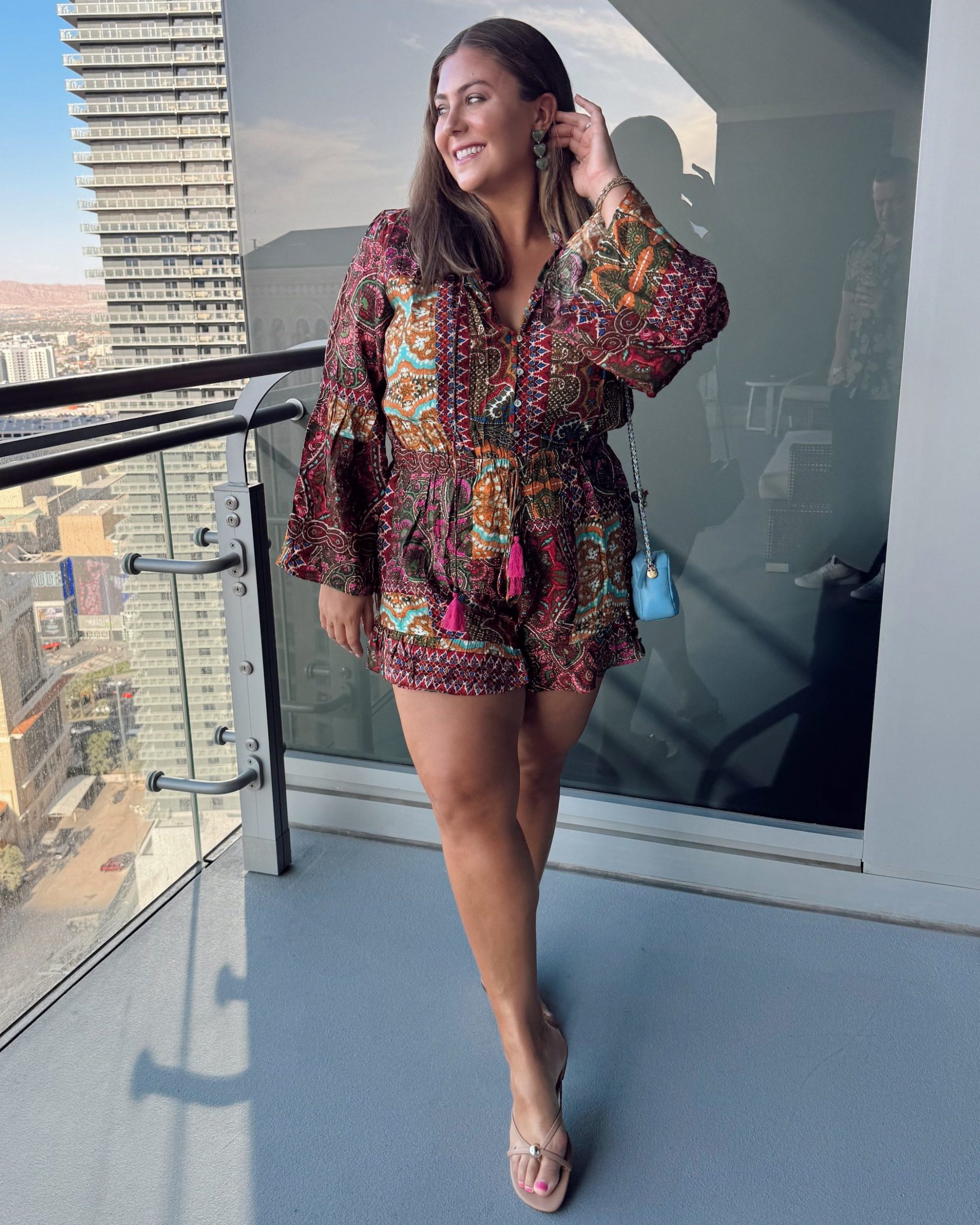 Colorful Printed Romper for Daytime Fun Colorful Printed Romper for Daytime Fun — Vegas Outfits 2027