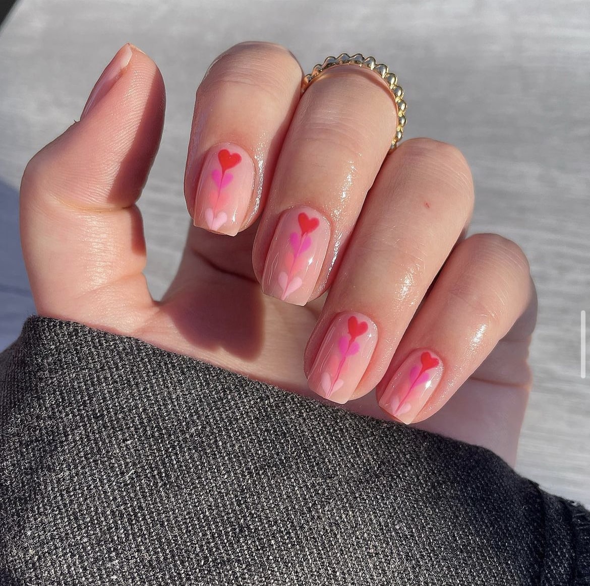 Delicate Hearts and Tulips on Pink Delicate Hearts and Tulips on Pink — Mismatched Heart Nails 2027