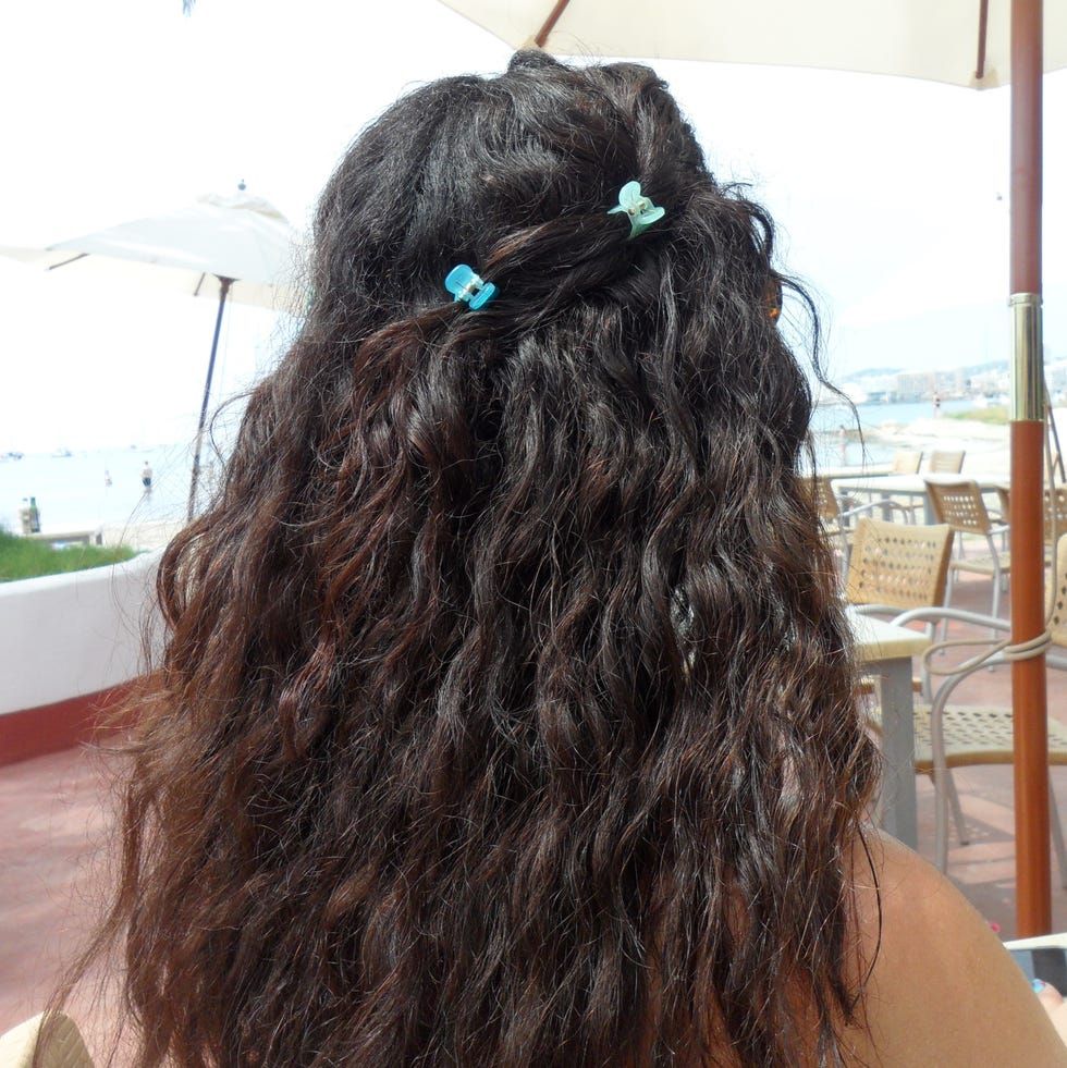 Visual Idea — Curly Hair Reaching Mid-Back — Easy Hairstyles 2027 for Swim