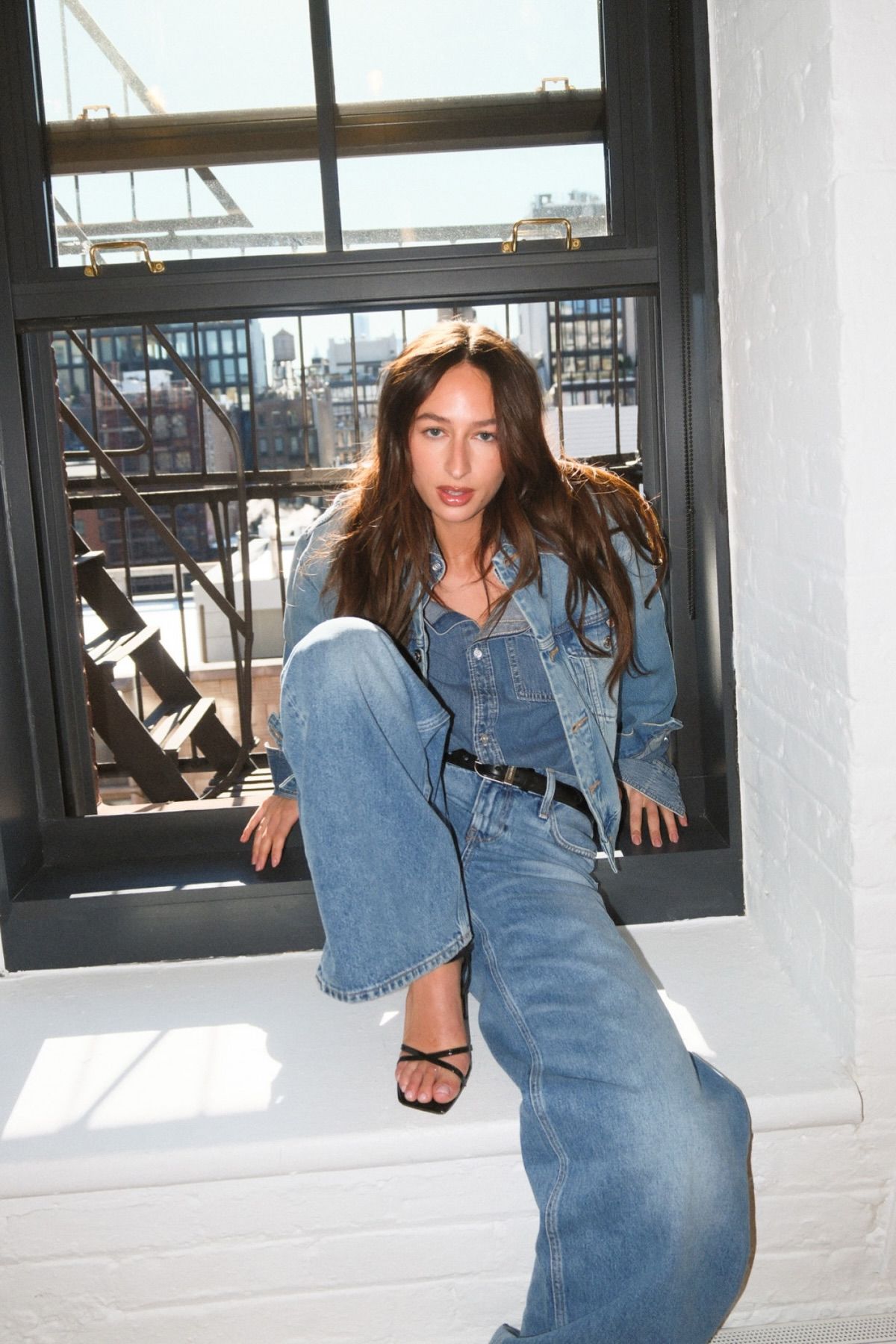 Double Denim: Light Blue Jacket with Matching Shirt and Jeans — Denim Jacket Outfits 2027