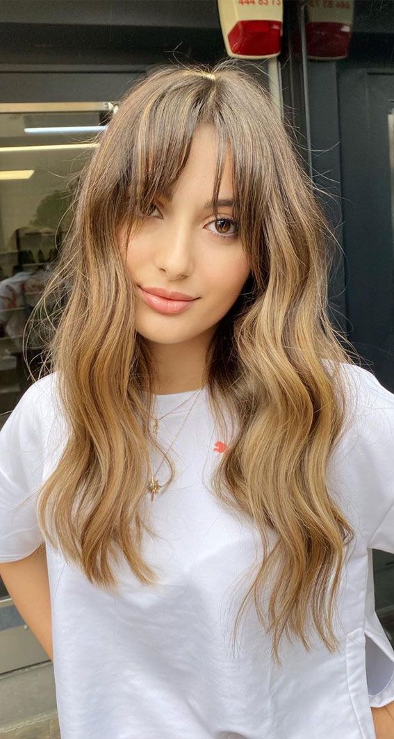 Collarbone Waves With Side Part — Bangs 2027 for Oval Face