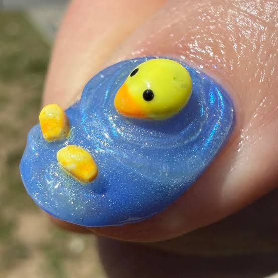 Short Square Glitter Jelly Duck Nails Short Square Glitter Jelly Duck Nails — Blue Duck Nails 2027