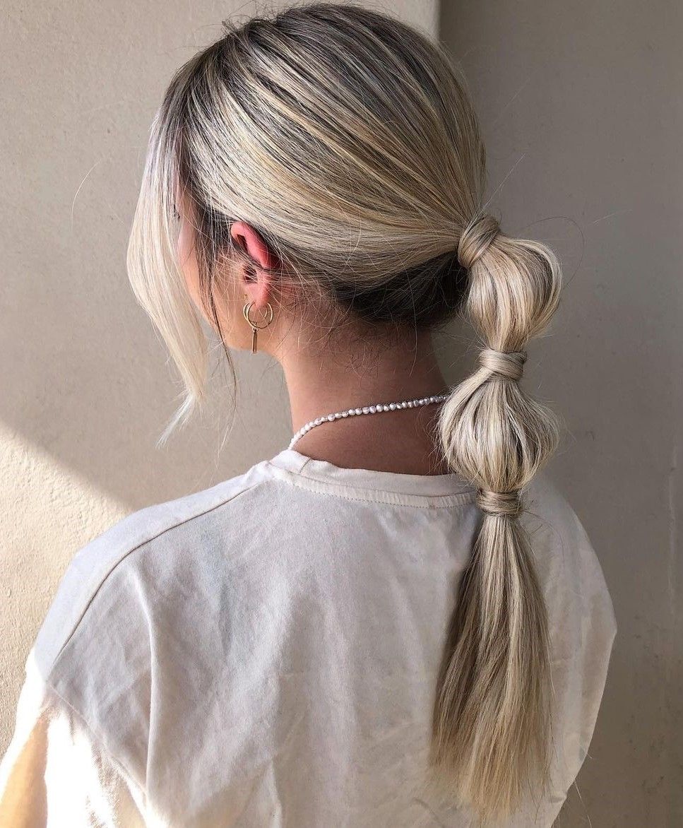 Bubble Ponytail With Highlights Bubble Ponytail With Highlights — Hairstyles 2027 for Dirty Hair