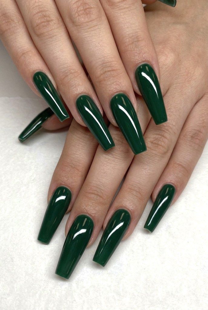 Long Coffin Visual Idea Long Coffin Visual Idea — Forest Green Nails 2027
