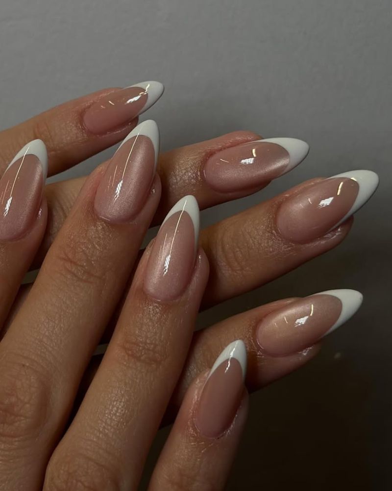 Long Stiletto Shimmer French Long Stiletto Shimmer French — French Tip Nails 2027 for Wide Nail Beds