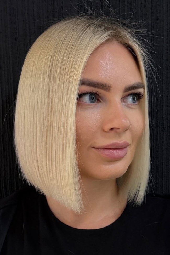 Platinum Blonde Blunt Bob Platinum Blonde Blunt Bob — Bob 2027 for Straight Hair