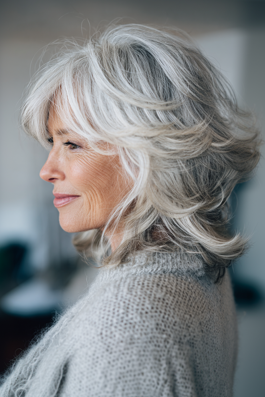 Voluminous Layered Gray Bob Voluminous Layered Gray Bob — Gray Bob 2027