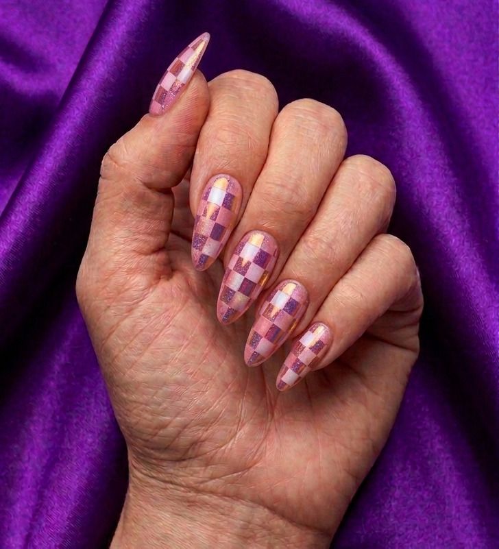 Shimmer Glossy Visual Idea — Birthday Nails Almond 2027