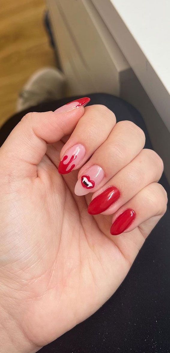 Fangs and Drips Medium Stilettos Fangs and Drips Medium Stilettos — Vampire Nails 2027