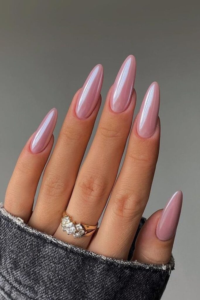 Long Stiletto Rose Gold Chrome Nails Long Stiletto Rose Gold Chrome Nails — Long Spring Nails 2027