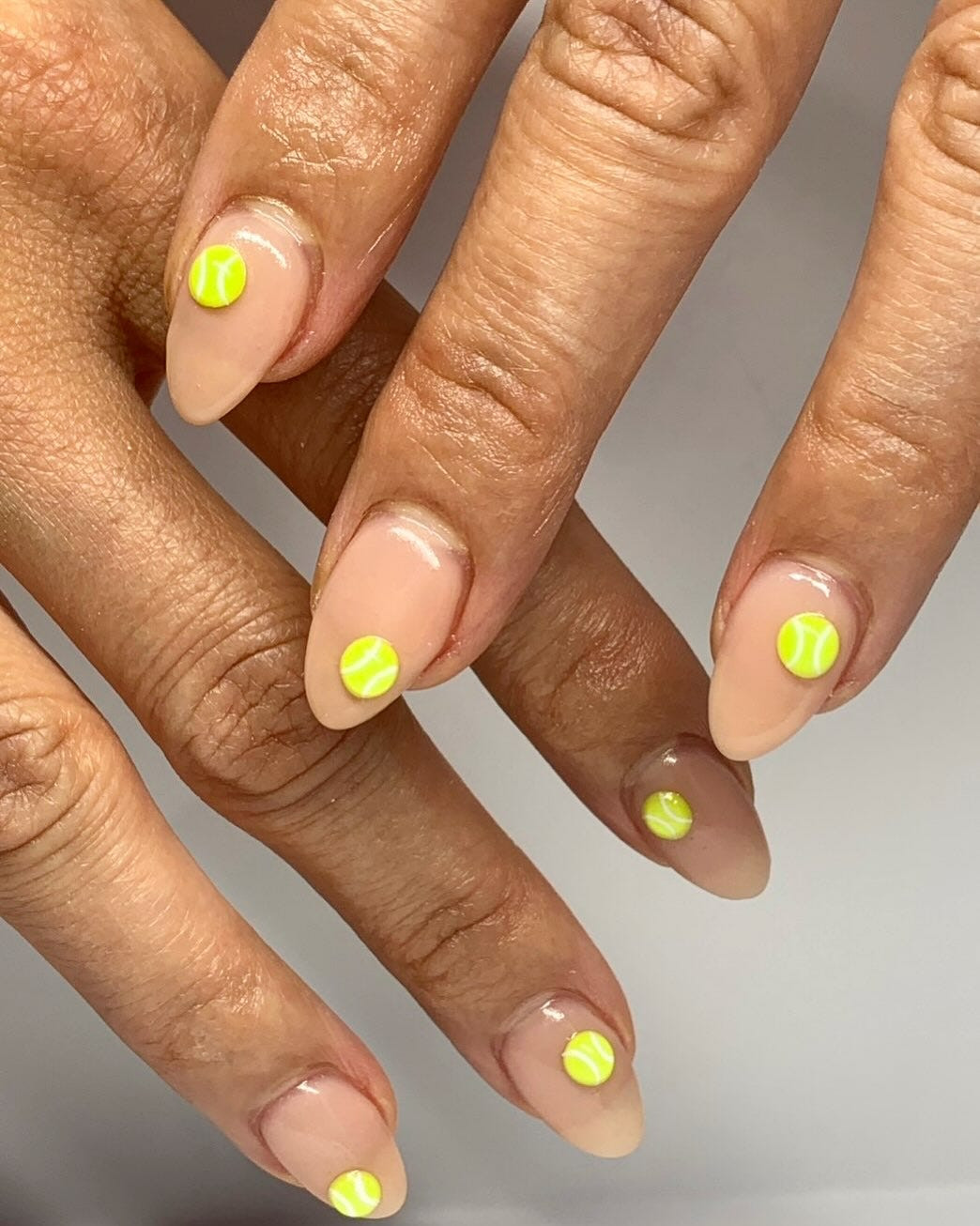 Summer Sports More All-Over Tennis Ball Almond Nails Summer Sports More All-Over Tennis Ball Almond Nails — Tennis Nails Team Colors 2027