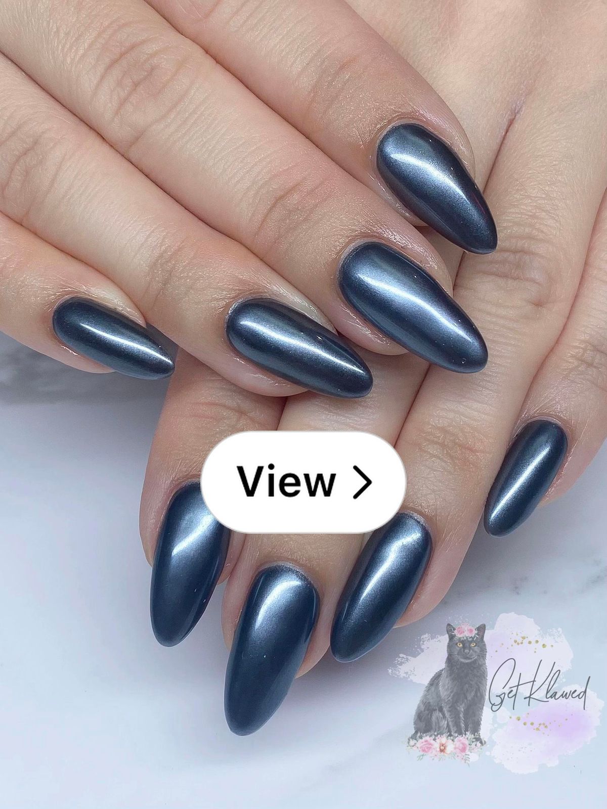 High-Shine Chrome With 3D Accents Visual Idea High-Shine Chrome With 3D Accents Visual Idea — Dark Chrome Nails 2027