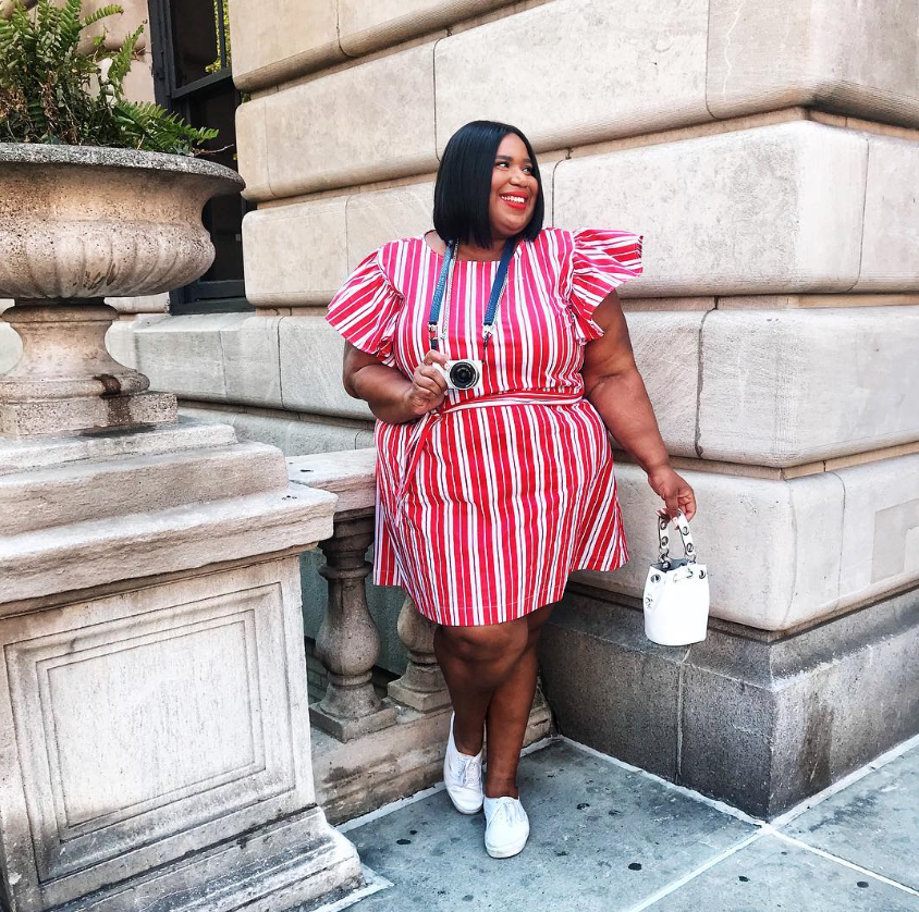 Playful Red and White Striped Mini Dress — Curvy Outfits 2027