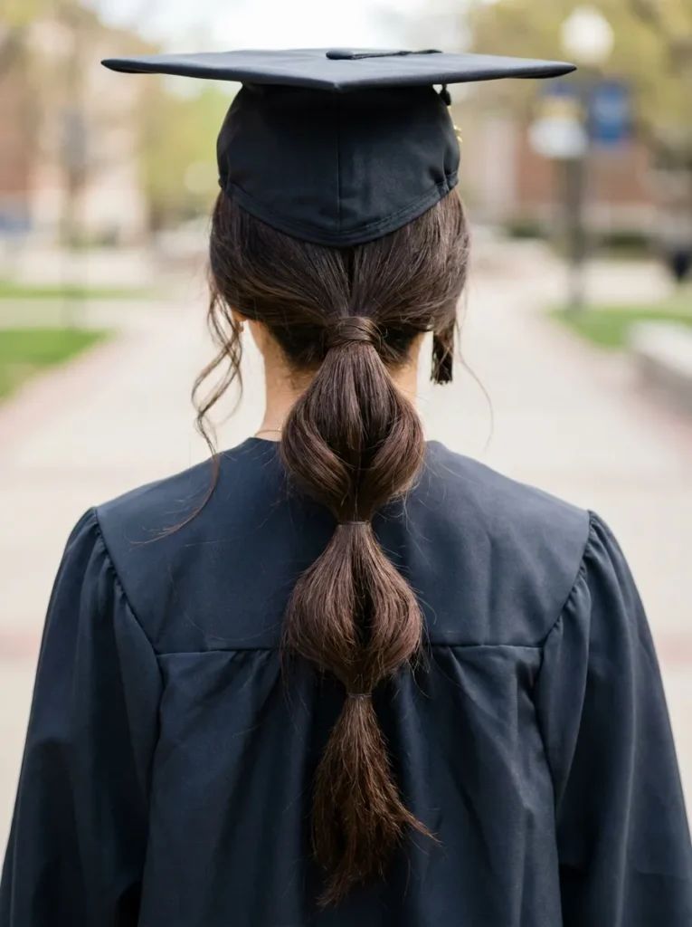 Bubble Effect Ponytail — Down Graduation Hairstyles 2027