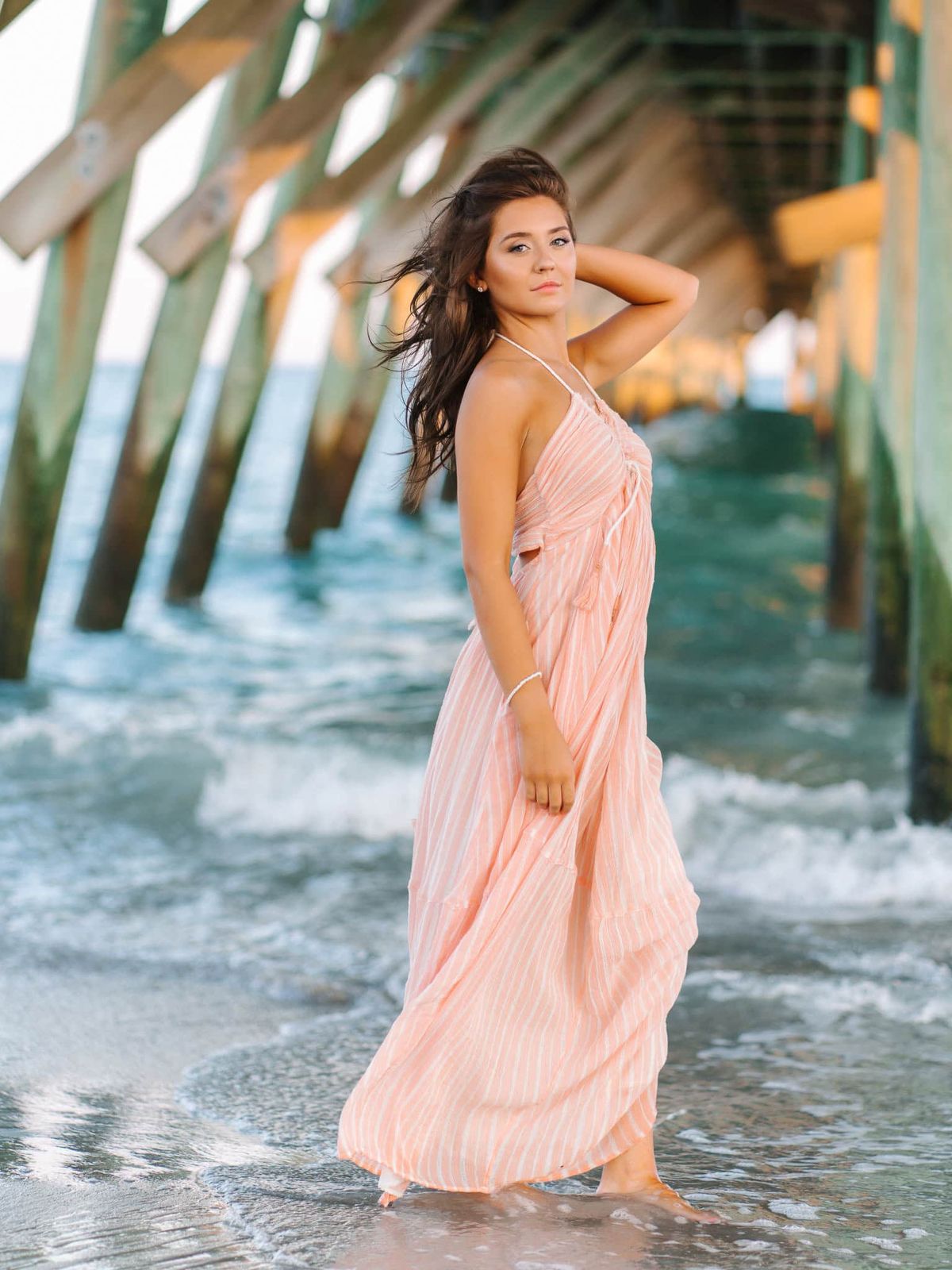 Sunset Serenity: Flowing Maxi Dress on the Beach Sunset Serenity: Flowing Maxi Dress on the Beach — Senior Photo Outfits 2027
