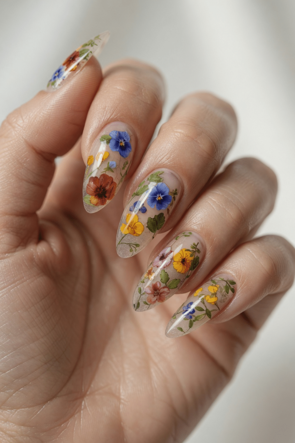 Long Almond Real Pressed Flowers Long Almond Real Pressed Flowers — Wildflower Flower Nails 2027