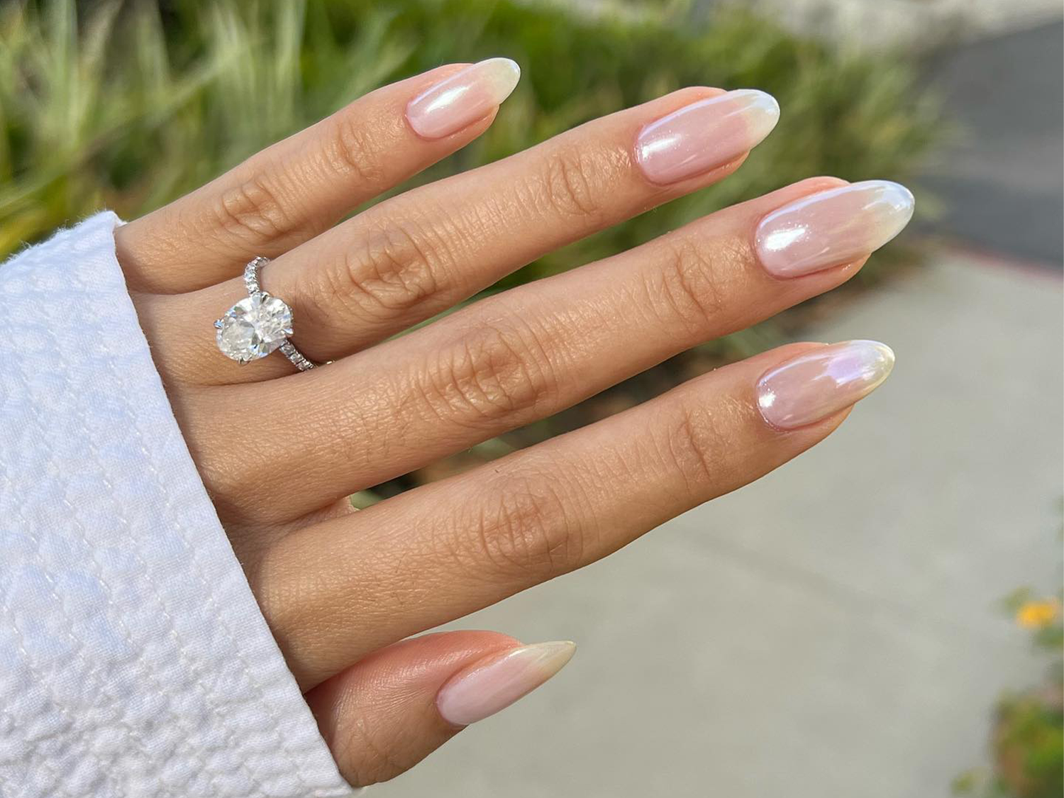 Pearly Iridescent Chrome Almonds — Nails 2027 for Women Over 40