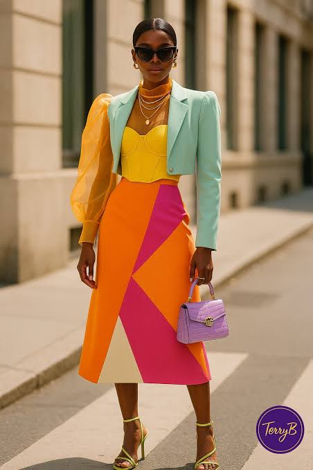 Summer street-style outfit for dark brown African American woman