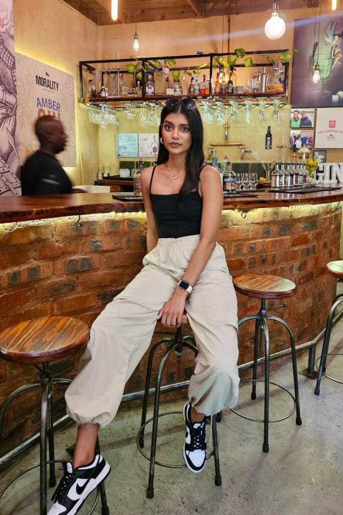 Beige Cargo Pants and Black Tank Top Beige Cargo Pants and Black Tank Top — Brewery Outfits 2027